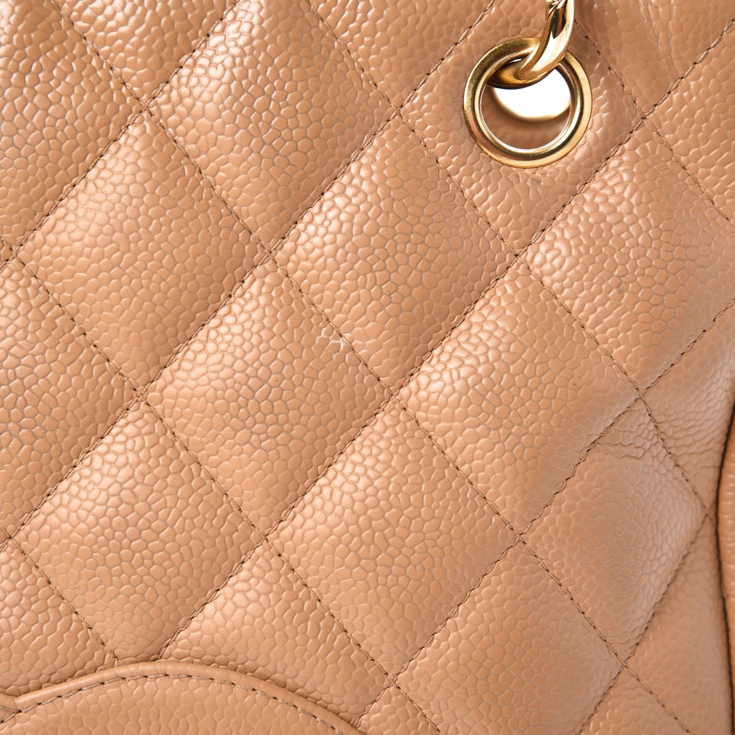Chanel Caviar Quilted Petit Shopping Tote PST Beige 13 of 14