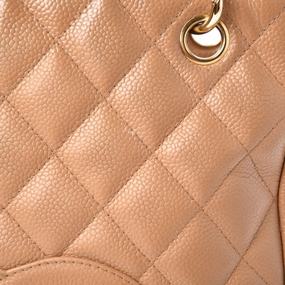 Chanel Caviar Quilted Petit Shopping Tote PST Beige 13 of 14