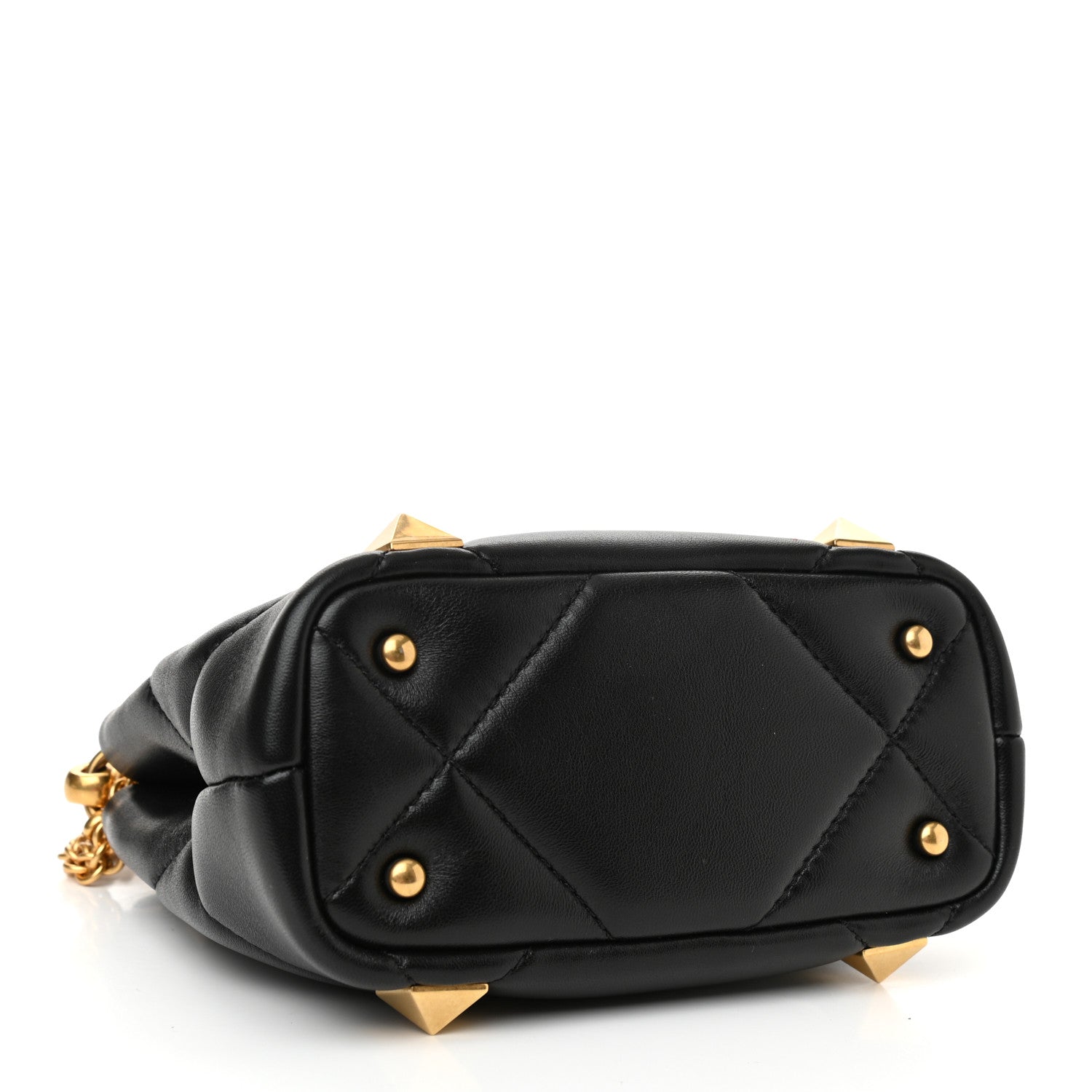 Valentino Garavani Nappa Mini Roman Stud The Handle Bag Black 4 of 9