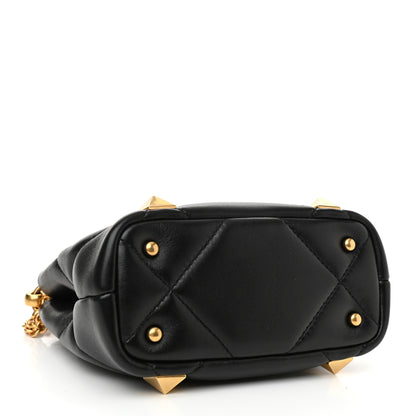 Valentino Garavani Nappa Mini Roman Stud The Handle Bag Black 4 of 9