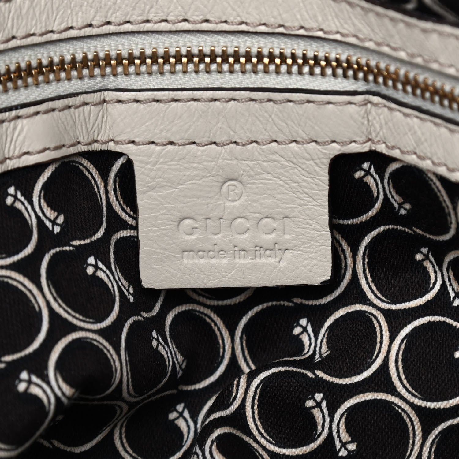 Gucci Calfskin Medium Horsebit Nail Boston Off White 6 of 11