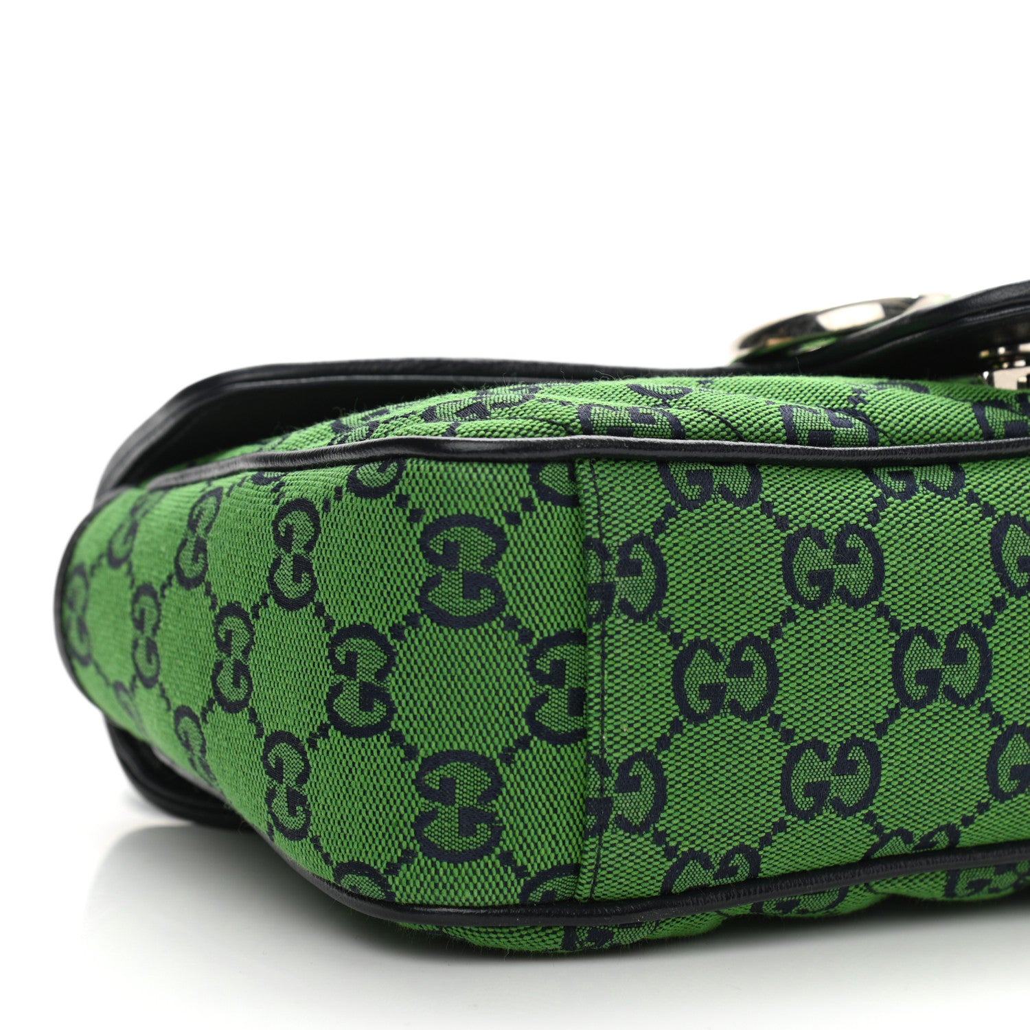 Gucci Monogram Multicolor Matelasse Diagonal Small GG Marmont Shoulder Bag Green Blue 9 of 10