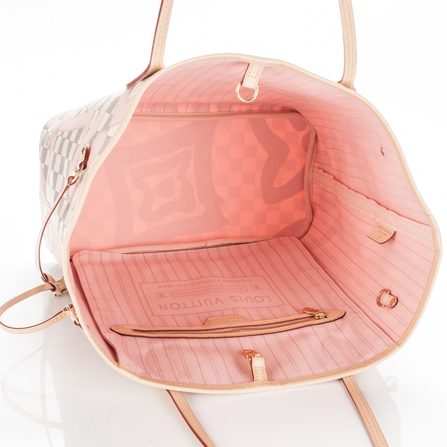 Louis Vuitton Damier Azur Tahitienne Neverfull MM 5 of 8