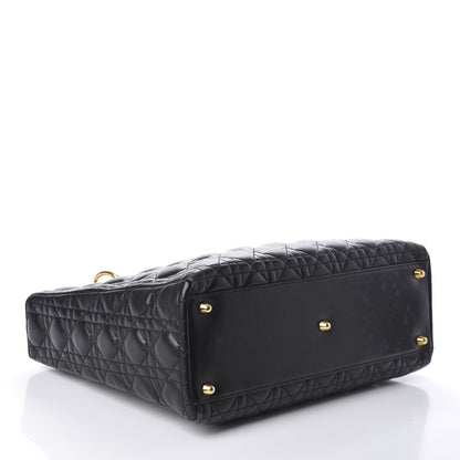 Christian Dior Lambskin Cannage Large Lady Dior Black 4 of 8