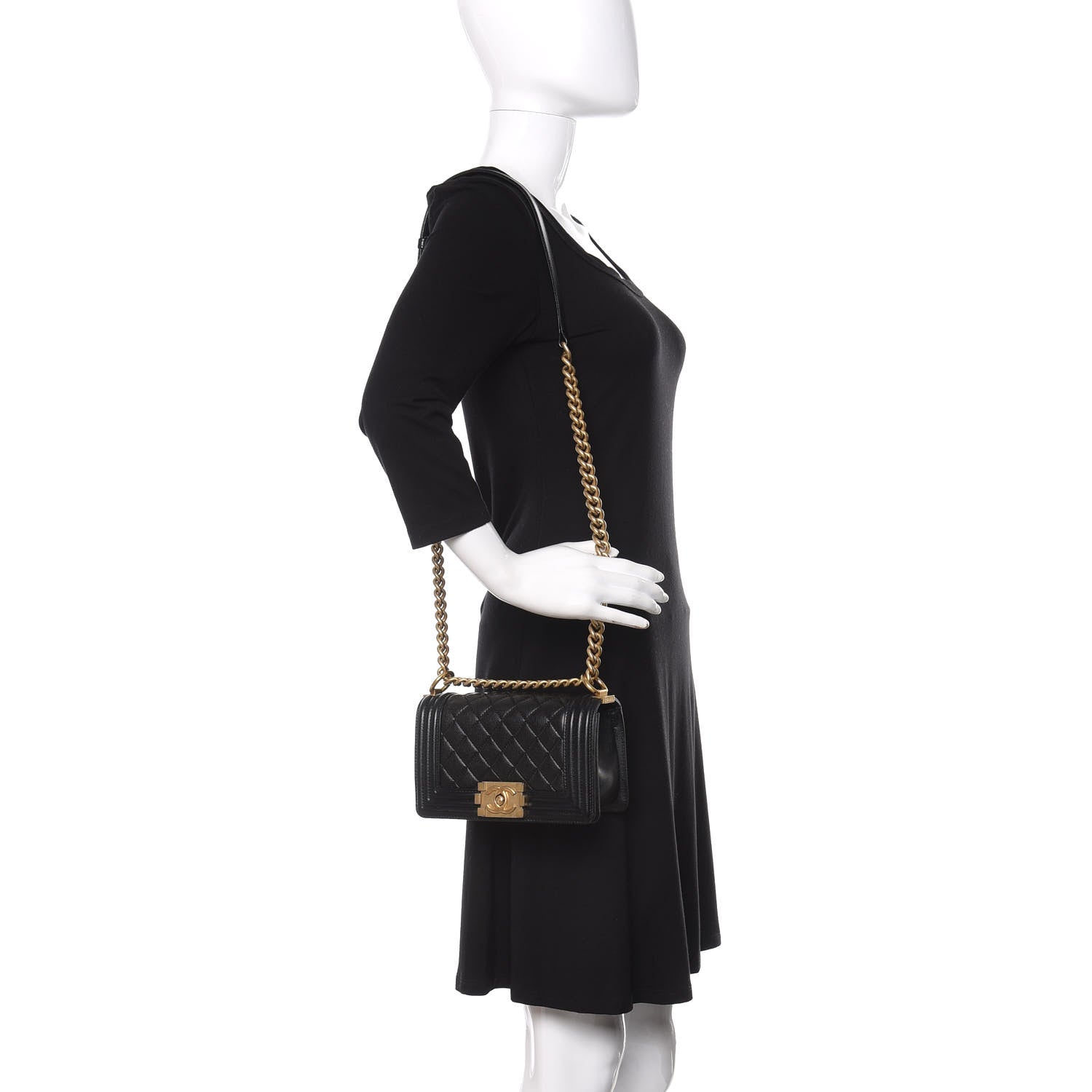 Chanel Caviar Quilted Small Boy Flap Black 3 of 12