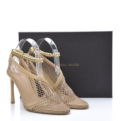 Bottega Veneta Mesh Nappa Chunky Chain Sandals 39.5 Beige Pony 9 of 9