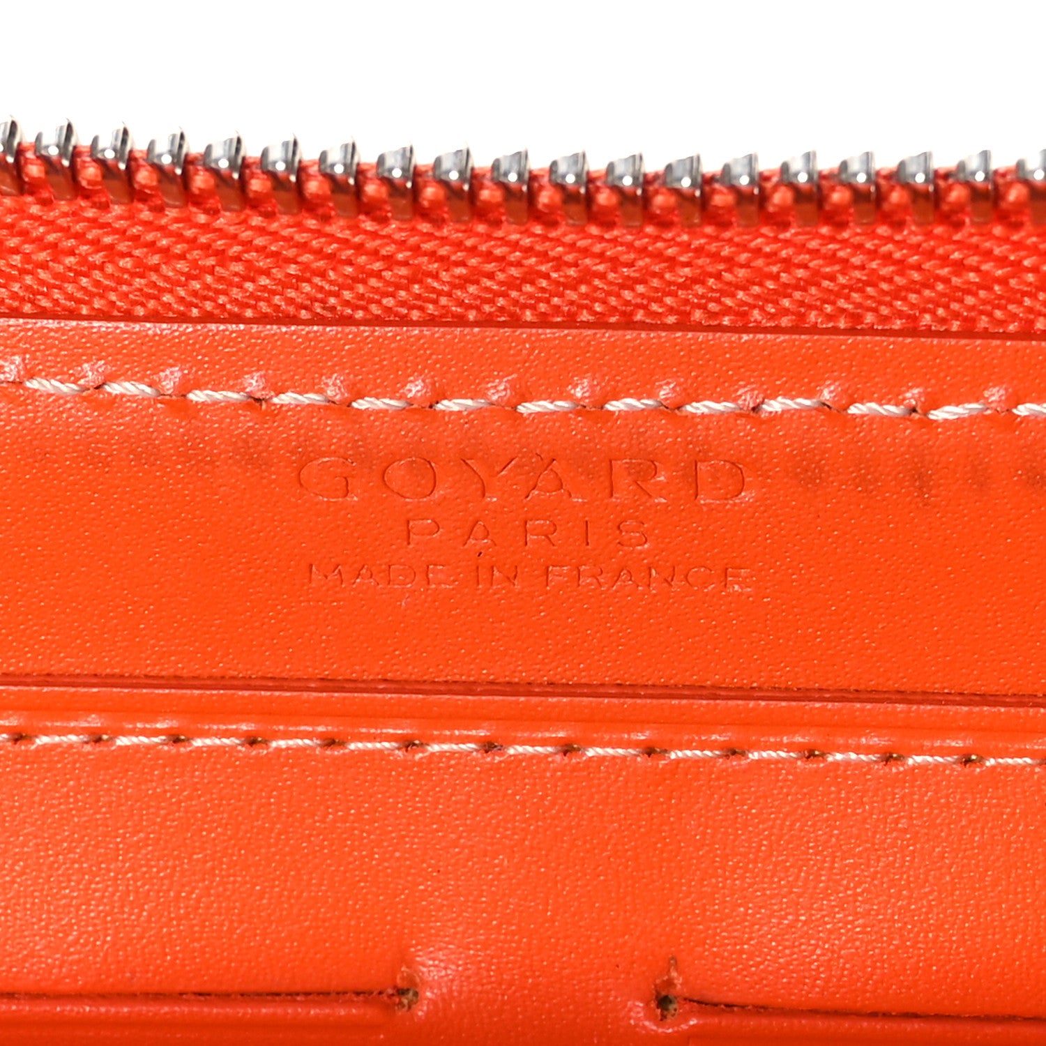 Goyard Goyardine Matignon Zip Around GM Wallet Orange 6 of 10