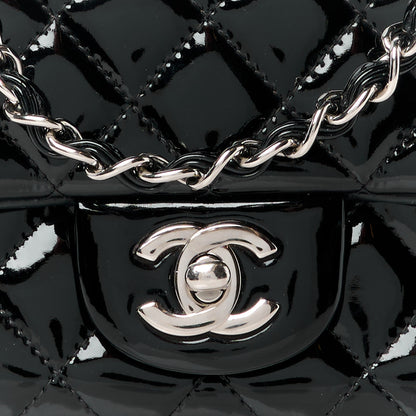 Chanel Patent Calfskin Quilted Mini Rectangular Flap Black 9 of 11