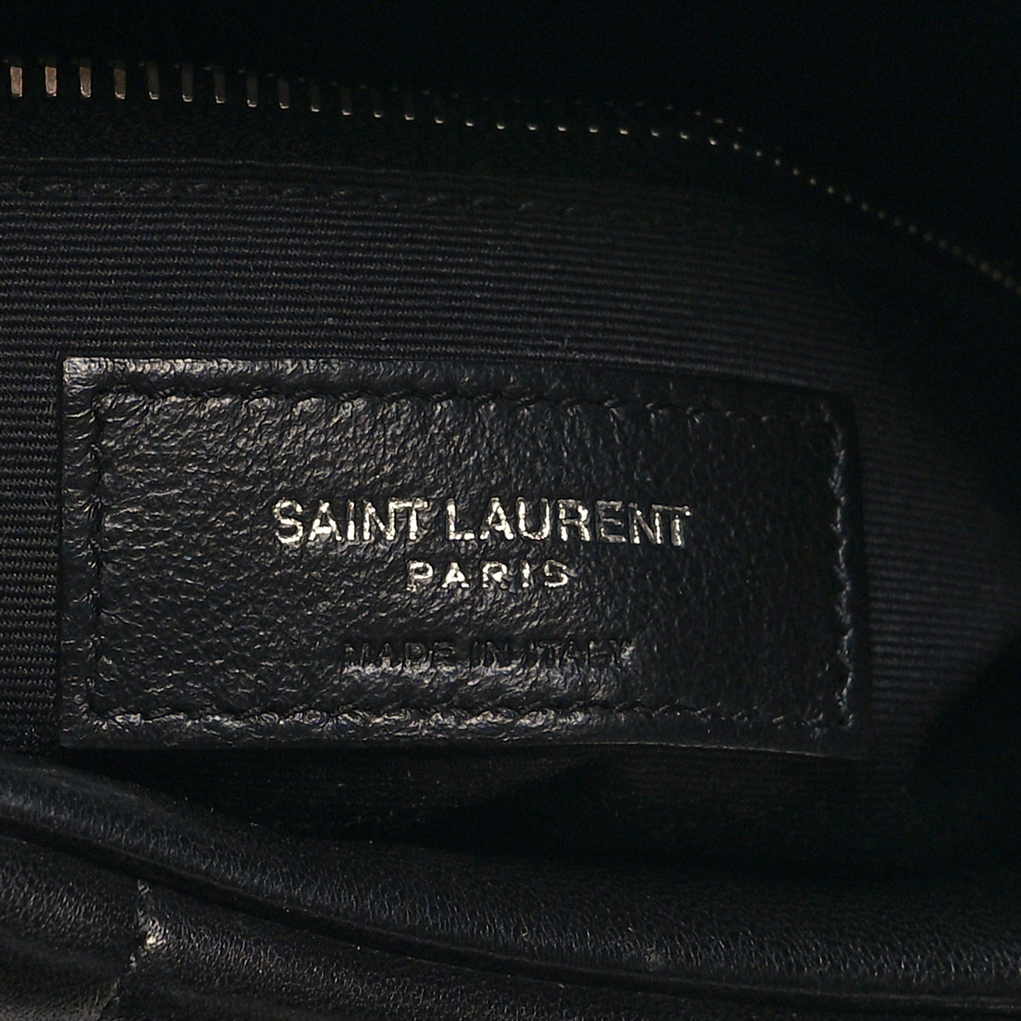 Lambskin Quilted Small Loulou Puffer Monogram Chain Satchel Black
