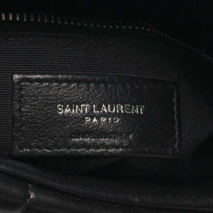 Saint Laurent Lambskin Quilted Small Loulou Puffer Monogram Chain Satchel Black 6 of 11