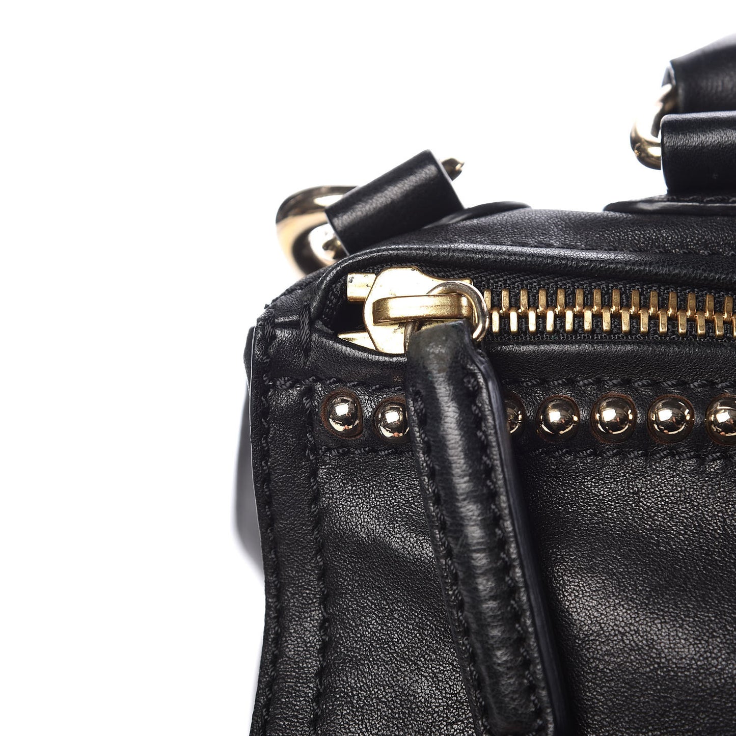 Washed Lambskin Medium Studded Pandora Black