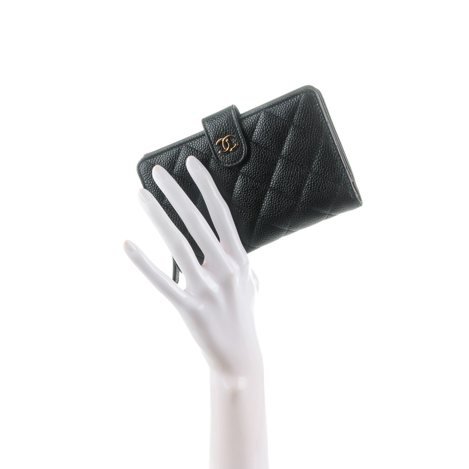 Chanel Caviar Quilted Zipped Pocket Wallet Black 2 of 8