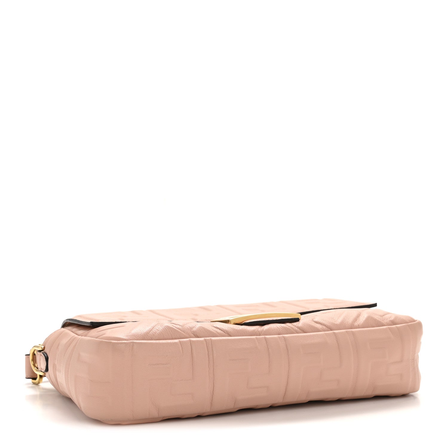 Fendi Nappa FF 1974 Embossed Baguette Rosa Bourbon 4 of 13