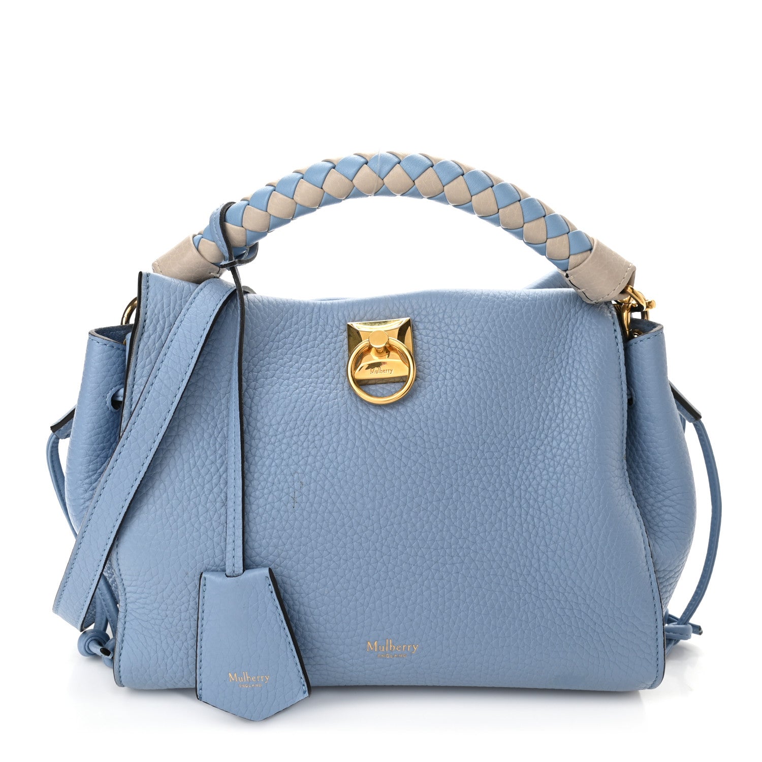 Mulberry Heavy Grain Small Iris Tote Blue 1 of 9