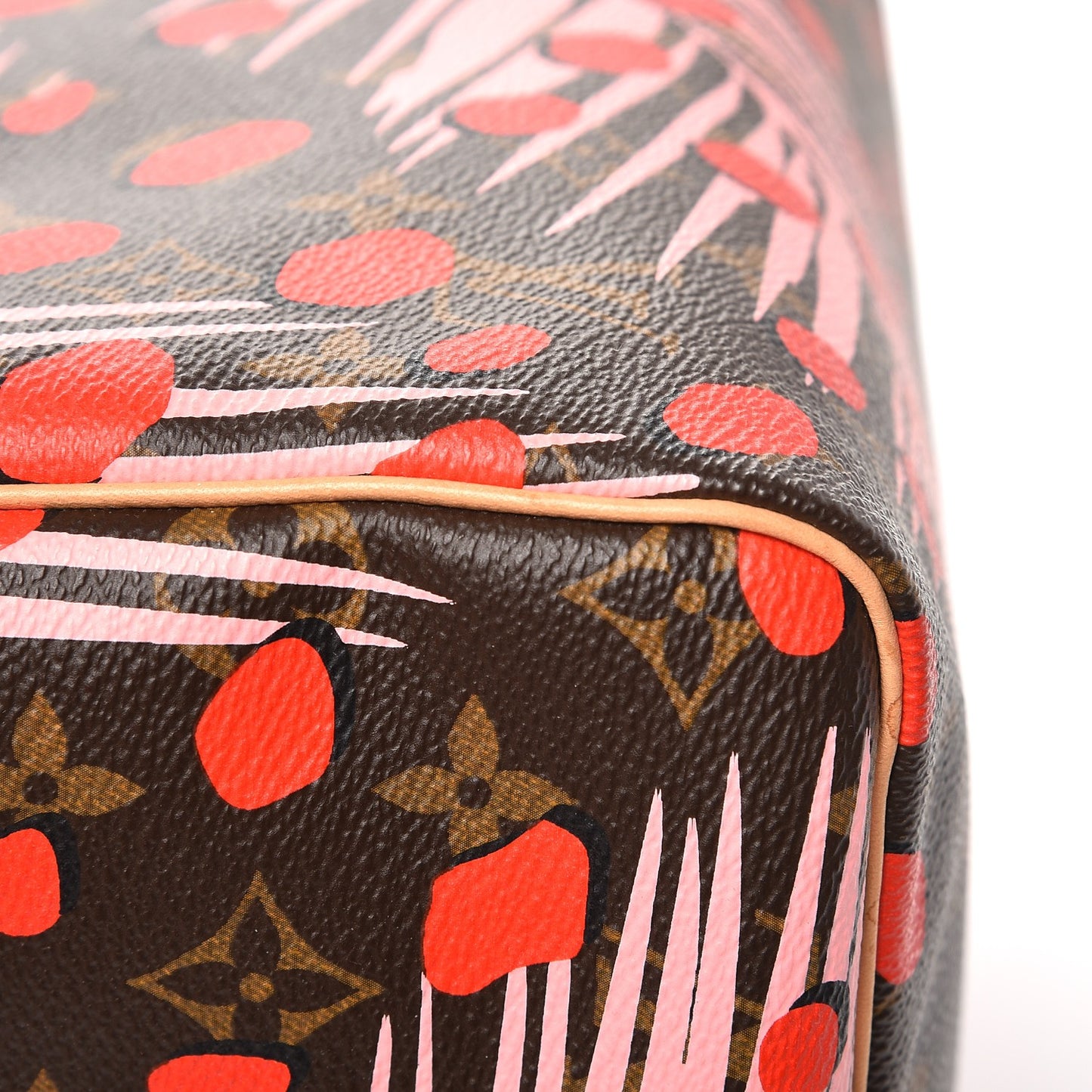 Monogram Jungle Dots Speedy 30 Sugar Pink Poppy