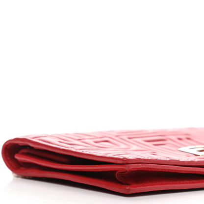 Fendi Nappa Logo Embossed Long Wallet on Chain Rosso 10 of 11