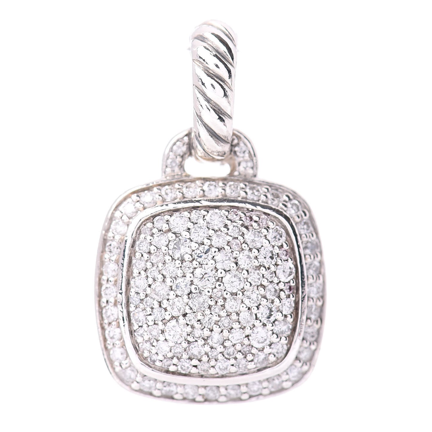 Sterling Silver Diamond 11mm Albion Enhancer Pendant