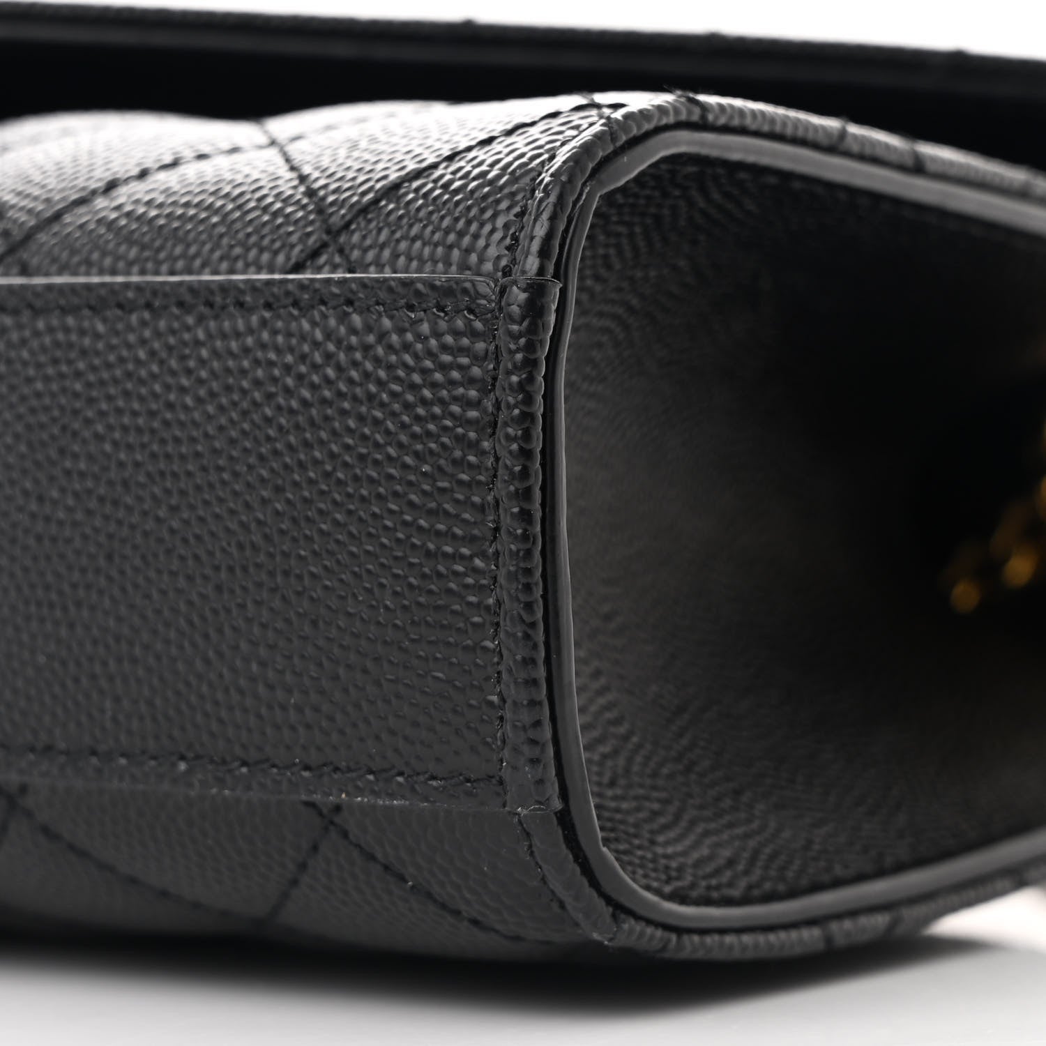Saint Laurent Grain De Poudre Textured Mixed Matelasse Triquilt Small Monogram Satchel Black 10 of 10