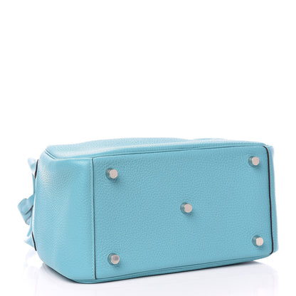 Hermes Taurillon Clemence Lindy 26 Bleu Saint Cyr 4 of 9