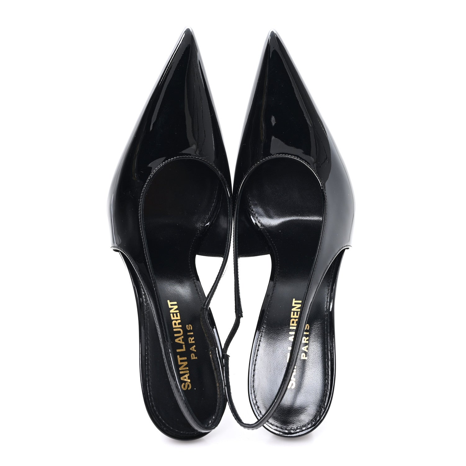 Saint Laurent Vernice Grupy Kendall 90mm Slingback Pumps 37 Black 2 of 10
