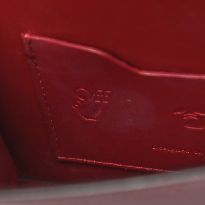 Off-White Calfskin Jitney 0.7 Rent Money Crossbody Bag Burgundy 6 of 16