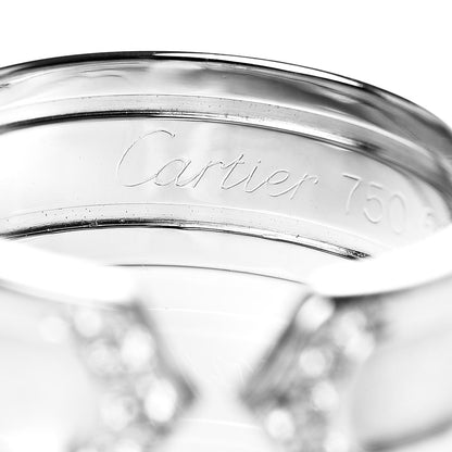 Cartier 18K White Gold Diamond 6.5mm Logo De Ring 50 5.25 4 of 5