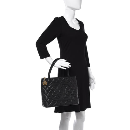 Chanel Caviar Quilted Medallion Tote Black 2 of 10