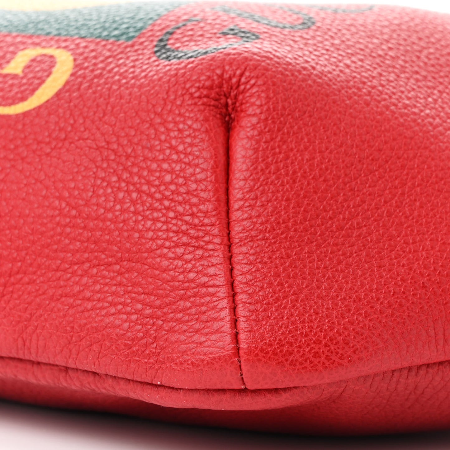Grained Calfskin Logo Belt Bag Hibiscus Red