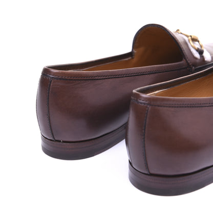 Gucci Calfskin Womens Jordaan Loafers 39.5 Fondente Brown 5 of 18