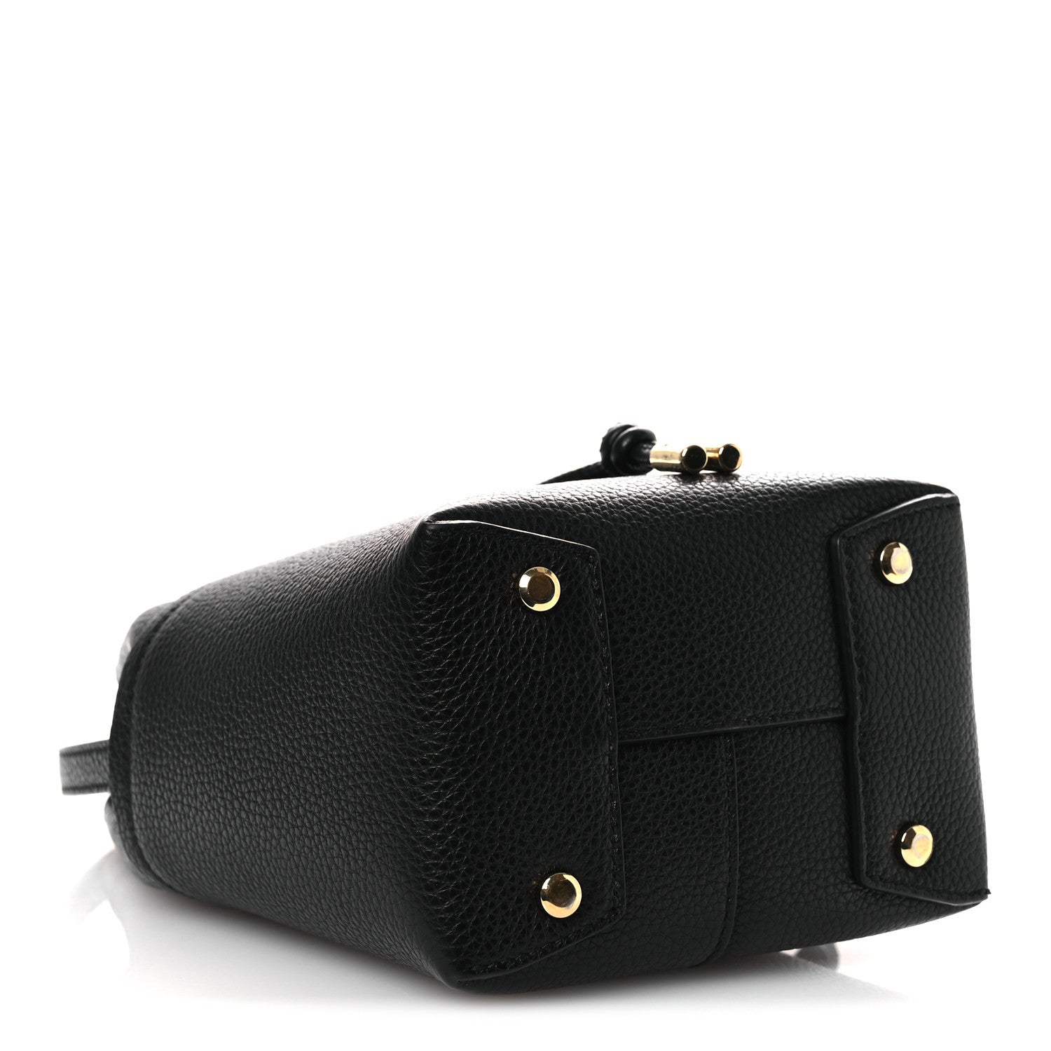 Salvatore Ferragamo Grained Calfskin Mini Gancino Bucket Bag Black 4 of 9