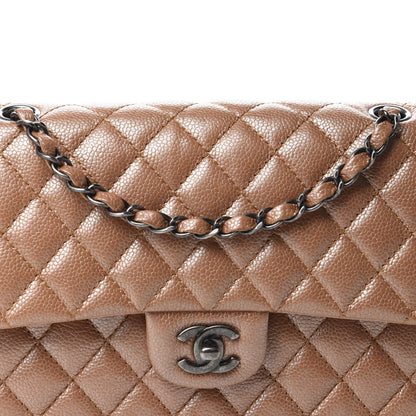 Chanel Pearly Caviar Quilted Medium Double Flap Pink 11 of 12