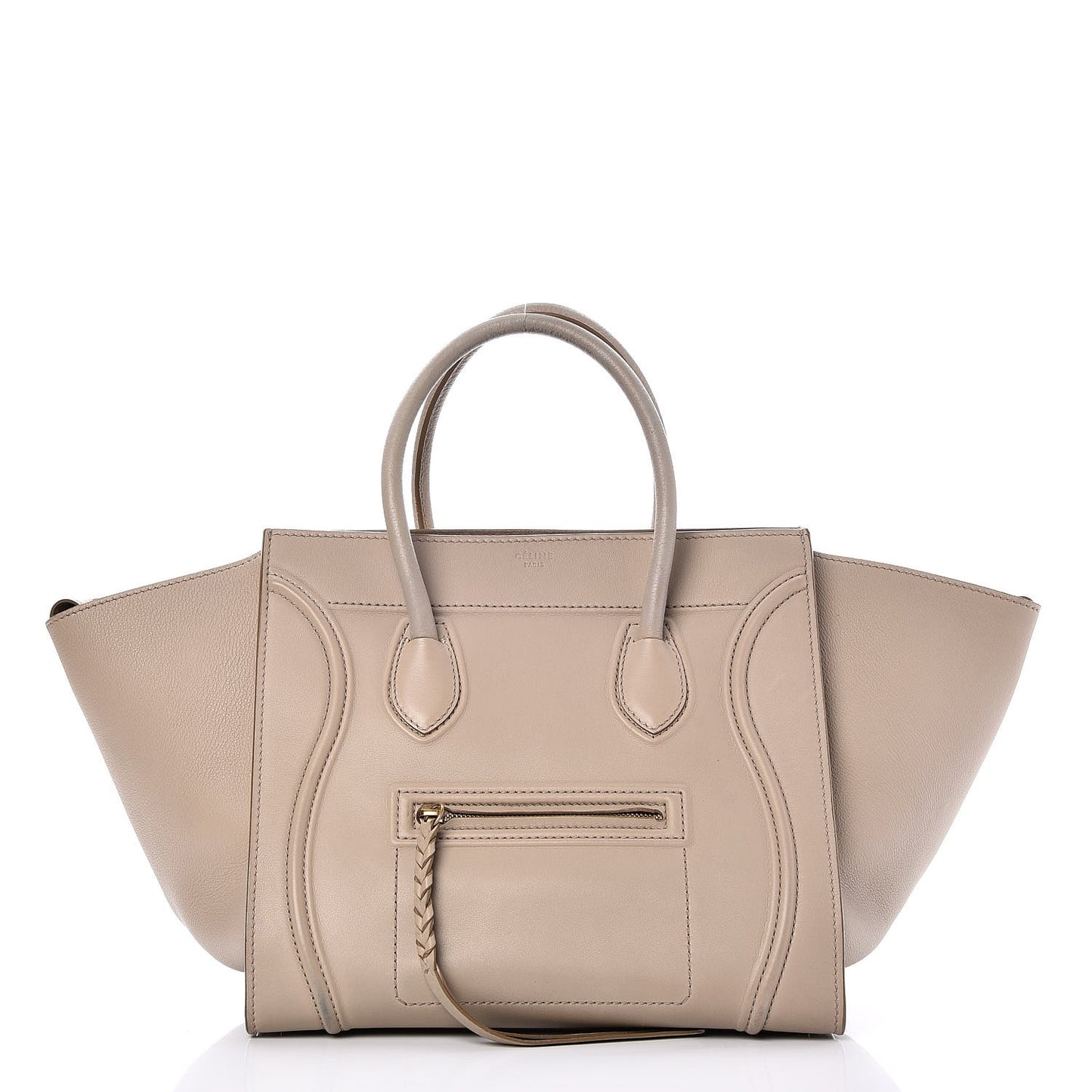 Supple Calfskin Medium Phantom Luggage Beige