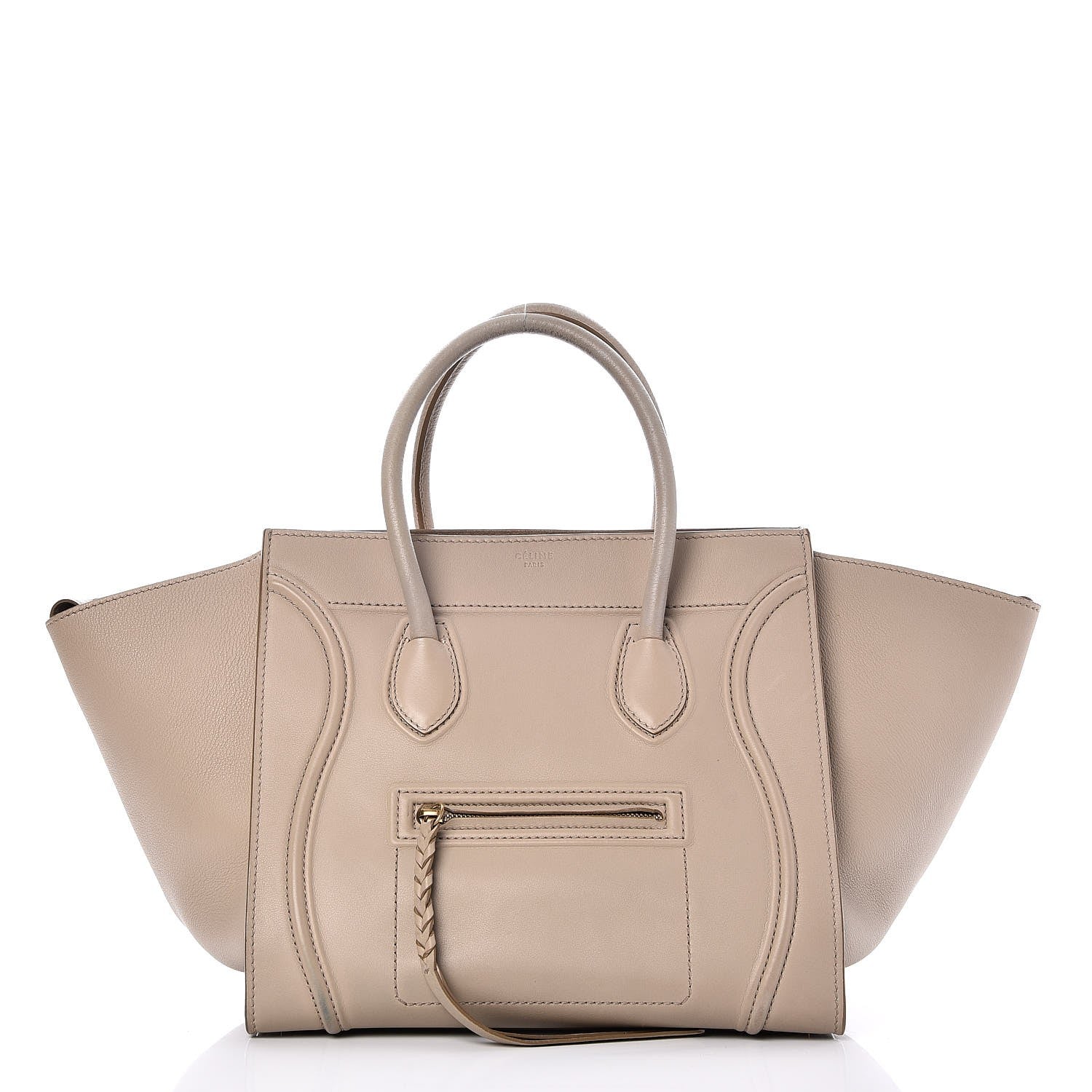 Celine Supple Calfskin Medium Phantom Luggage Beige 1 of 8