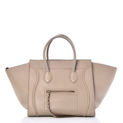 Celine Supple Calfskin Medium Phantom Luggage Beige 1 of 8