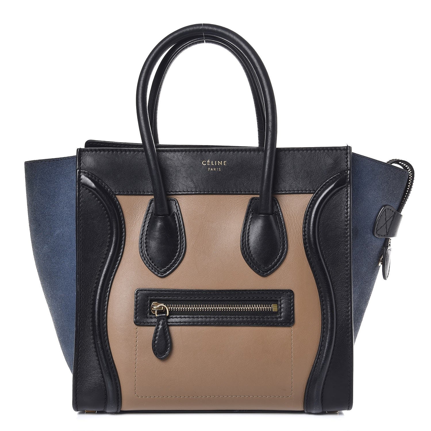Celine Smooth Calfskin Suede Micro Tri-Color Luggage Beige 1 of 13