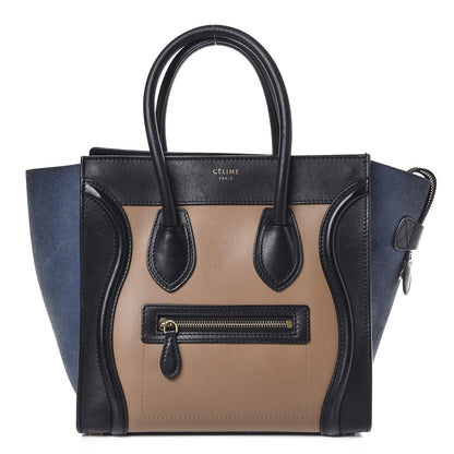 Celine Smooth Calfskin Suede Micro Tri-Color Luggage Beige 1 of 13