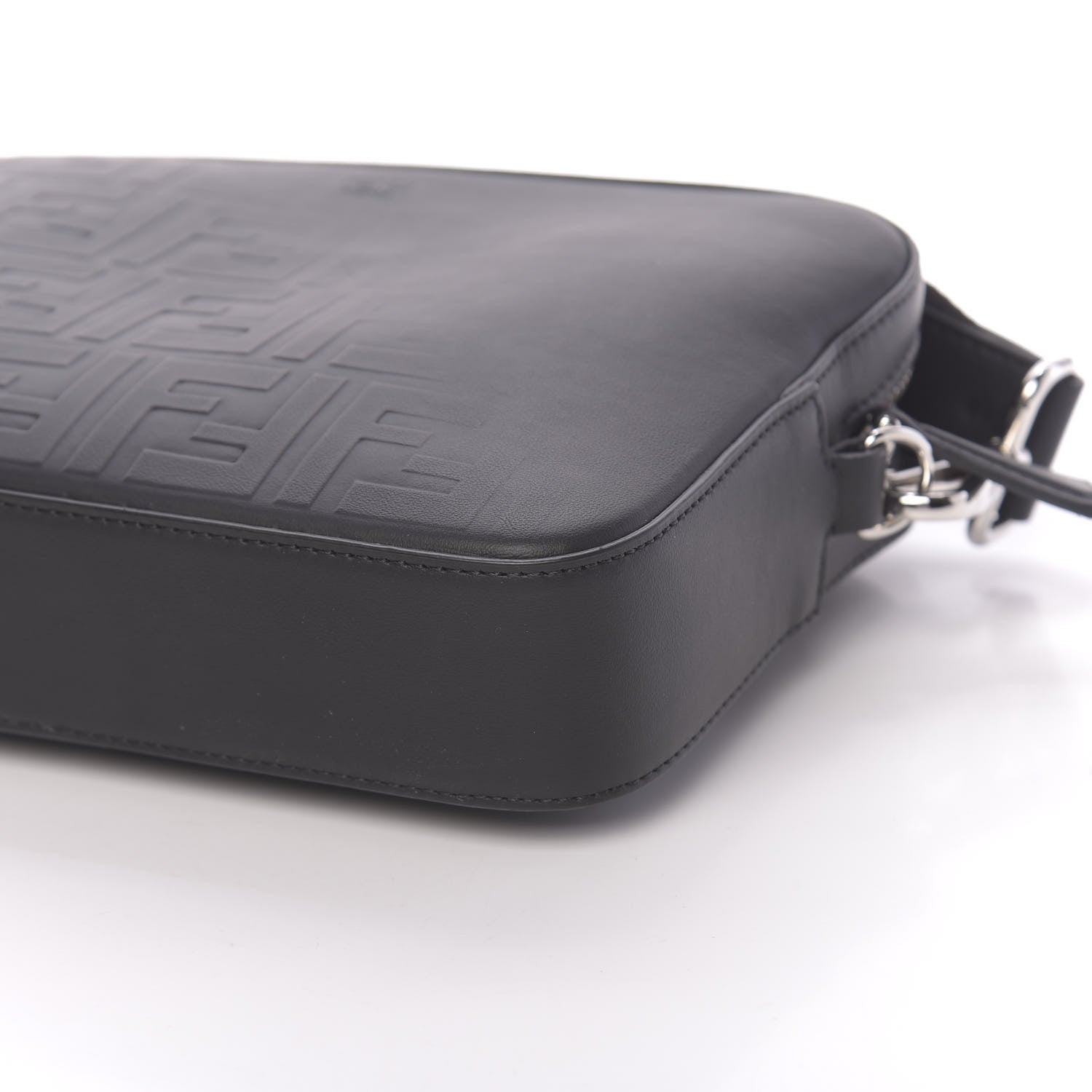 Fendi Vitello Grace FF Gradient Embossed Medium Camera Case Black 9 of 10