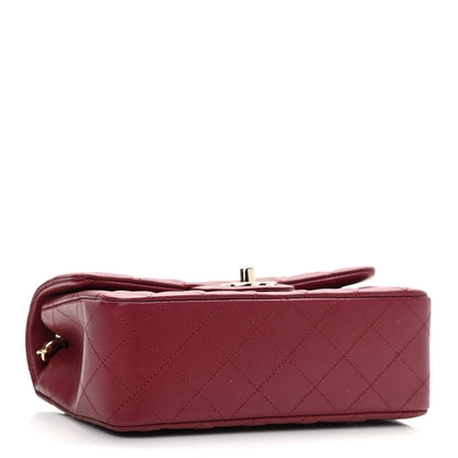 Chanel Lambskin Quilted Mini Rectangular Flap Burgundy 3 of 10