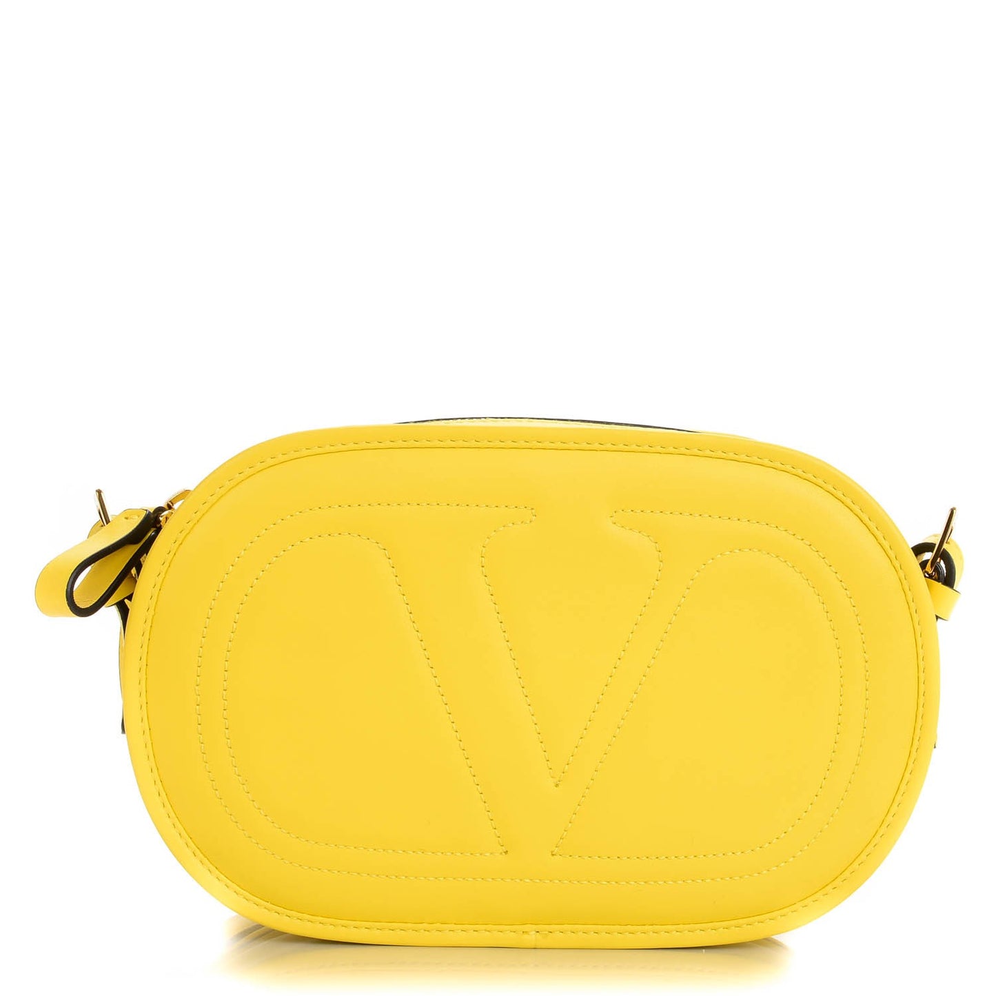 Vitello Small Logo Go Crossbody Bag Naples Yellow
