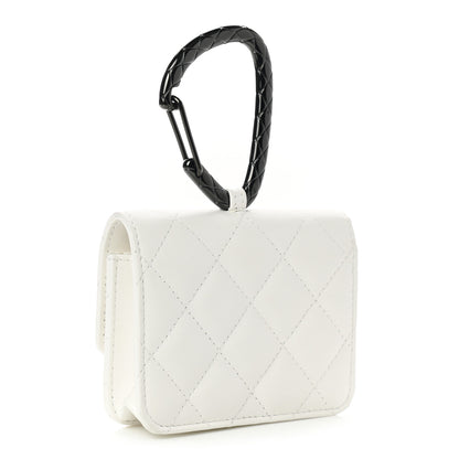 Chanel Lambskin Quilted CC Hook Card Holder White 3 of 8