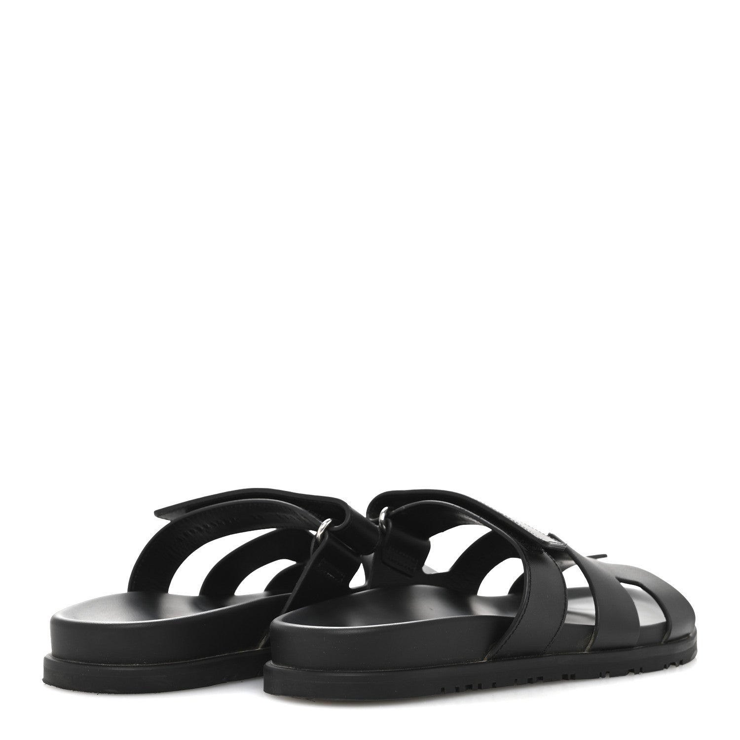 Hermes Calfskin Womens Chypre Sandals 38 Black 5 of 9