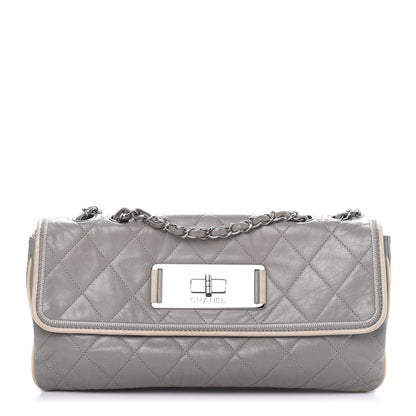 Chanel Lambskin East West Mademoiselle Flap Grey 1 of 10