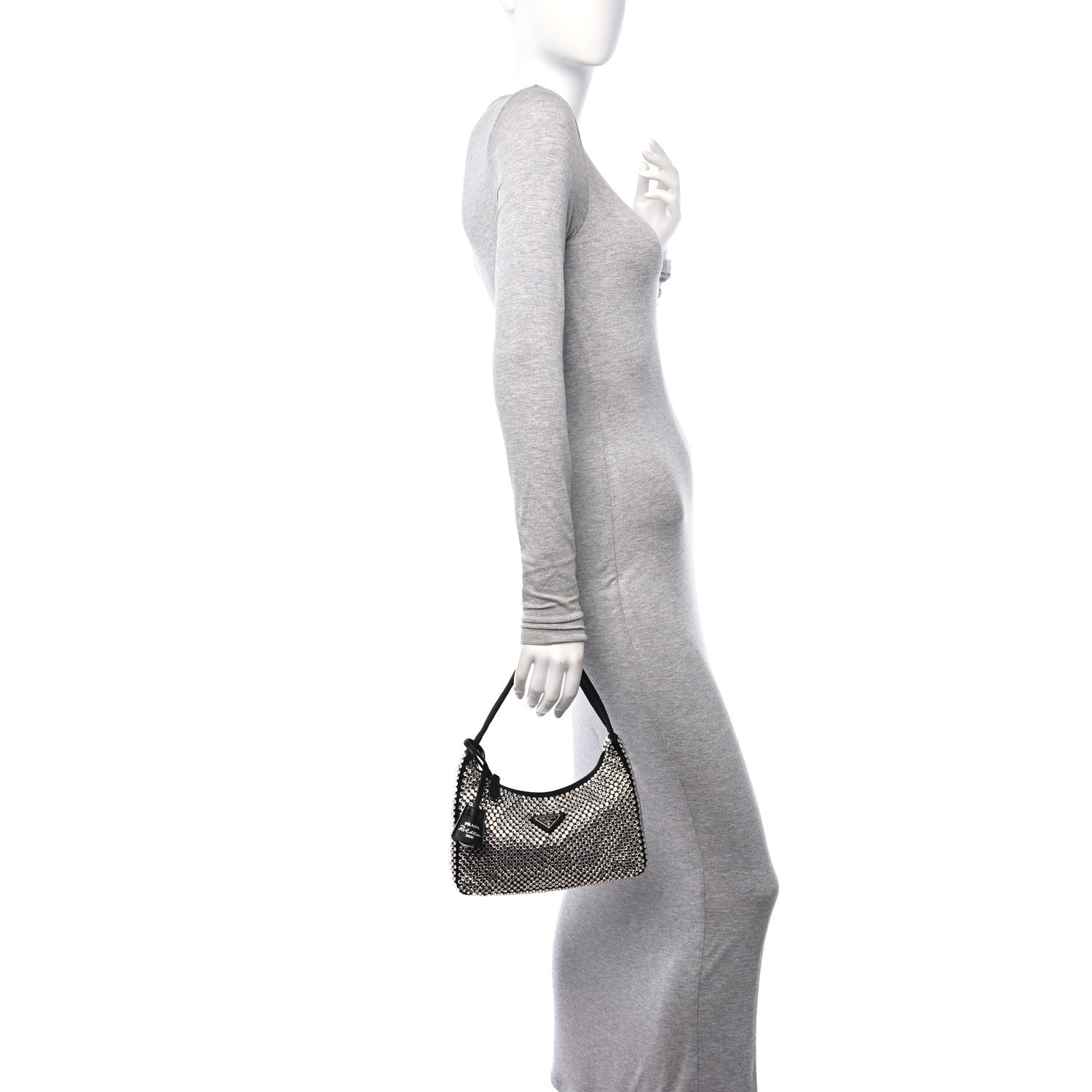 Prada Satin Crystal Mini Re-Edition 2000 Bag Cristal 2 of 9