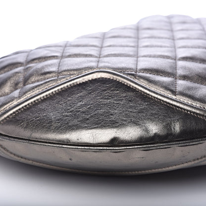 Burberry Metallic Calfskin Quilted Hoxton Hobo Nickel 8 of 16