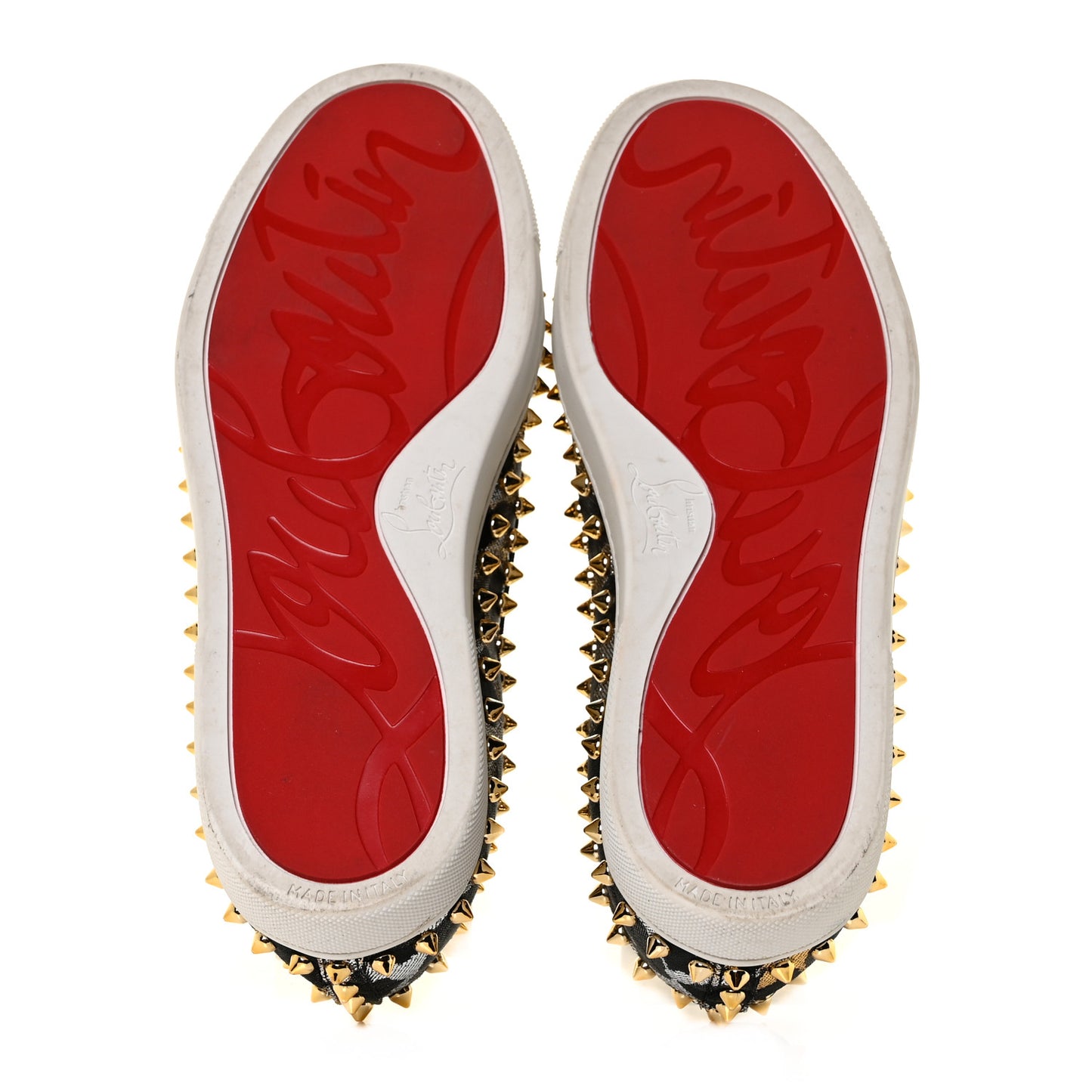 Metallic Lurex Studded Feline Womens Pik Boat Flats 38 Black Gold