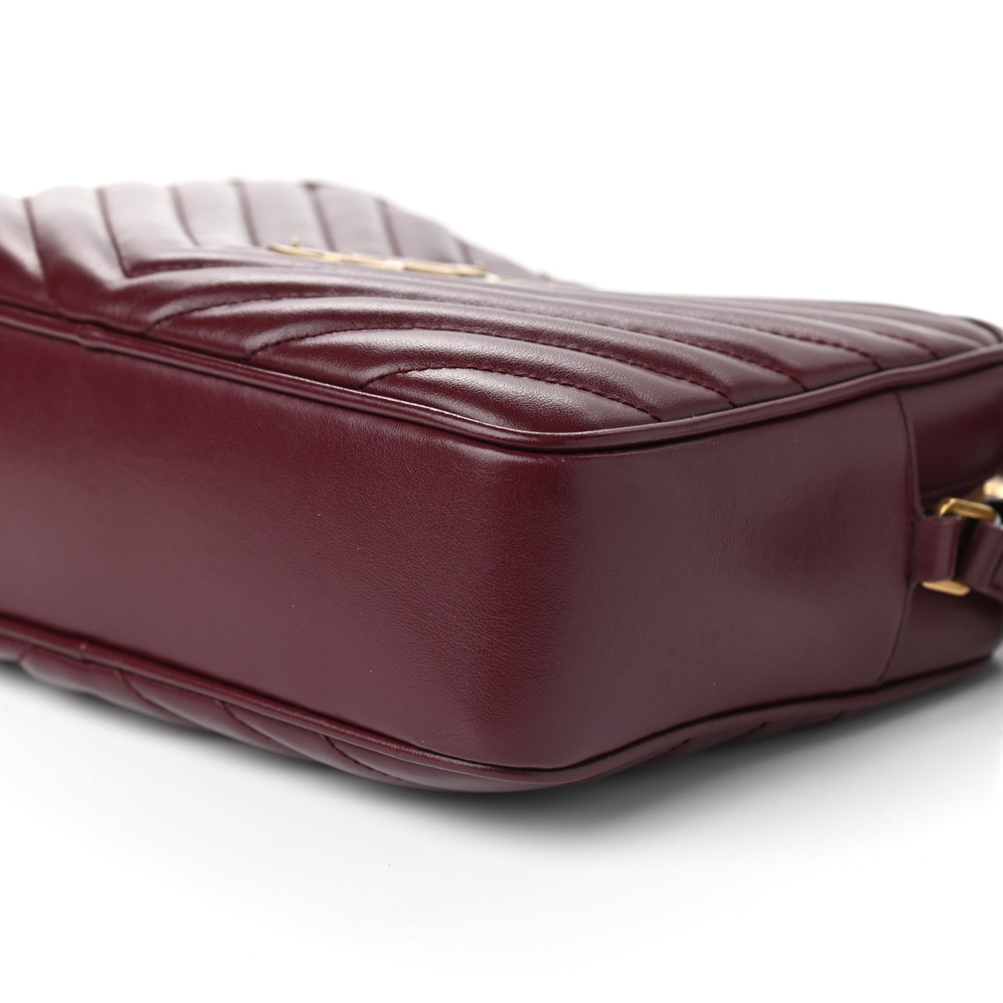 Calfskin Matelasse Monogram Lou Camera Bag Dark Legion Red