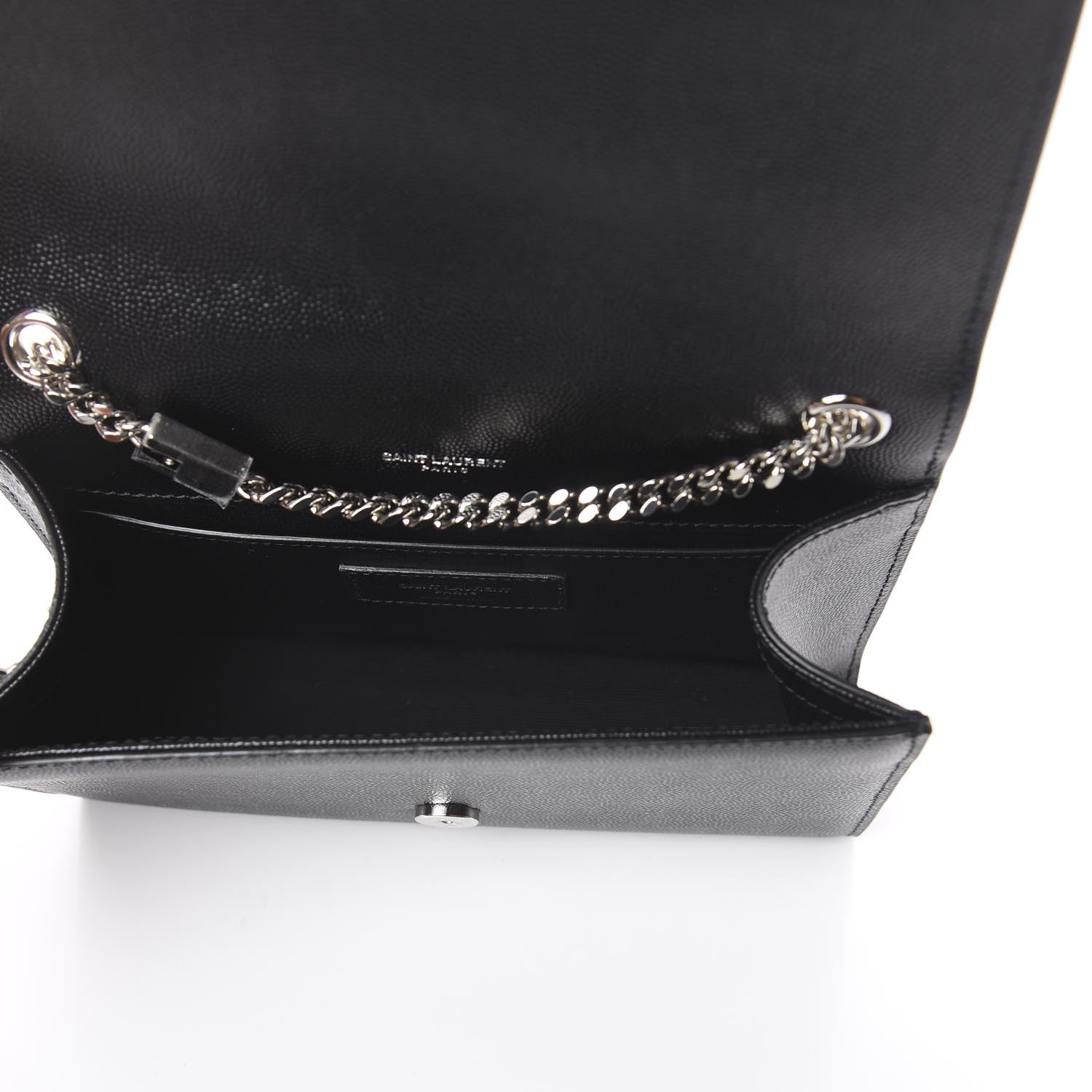 Saint Laurent Grain De Poudre Small Monogram Kate Satchel Black 4 of 7