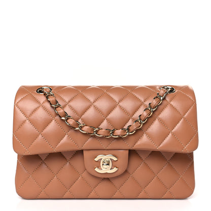 Chanel Lambskin Quilted Small Double Flap Brown 1 of 10