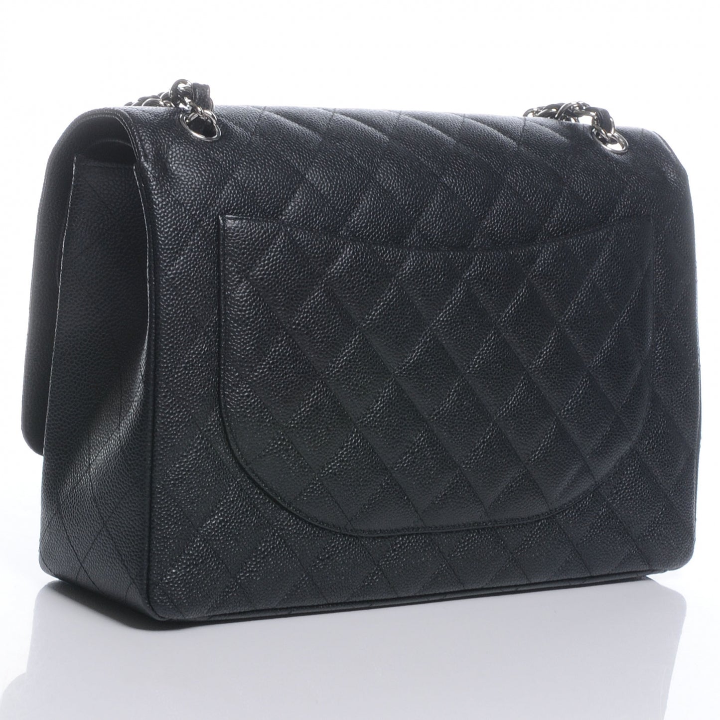 Caviar Quilted Maxi Double Flap Black