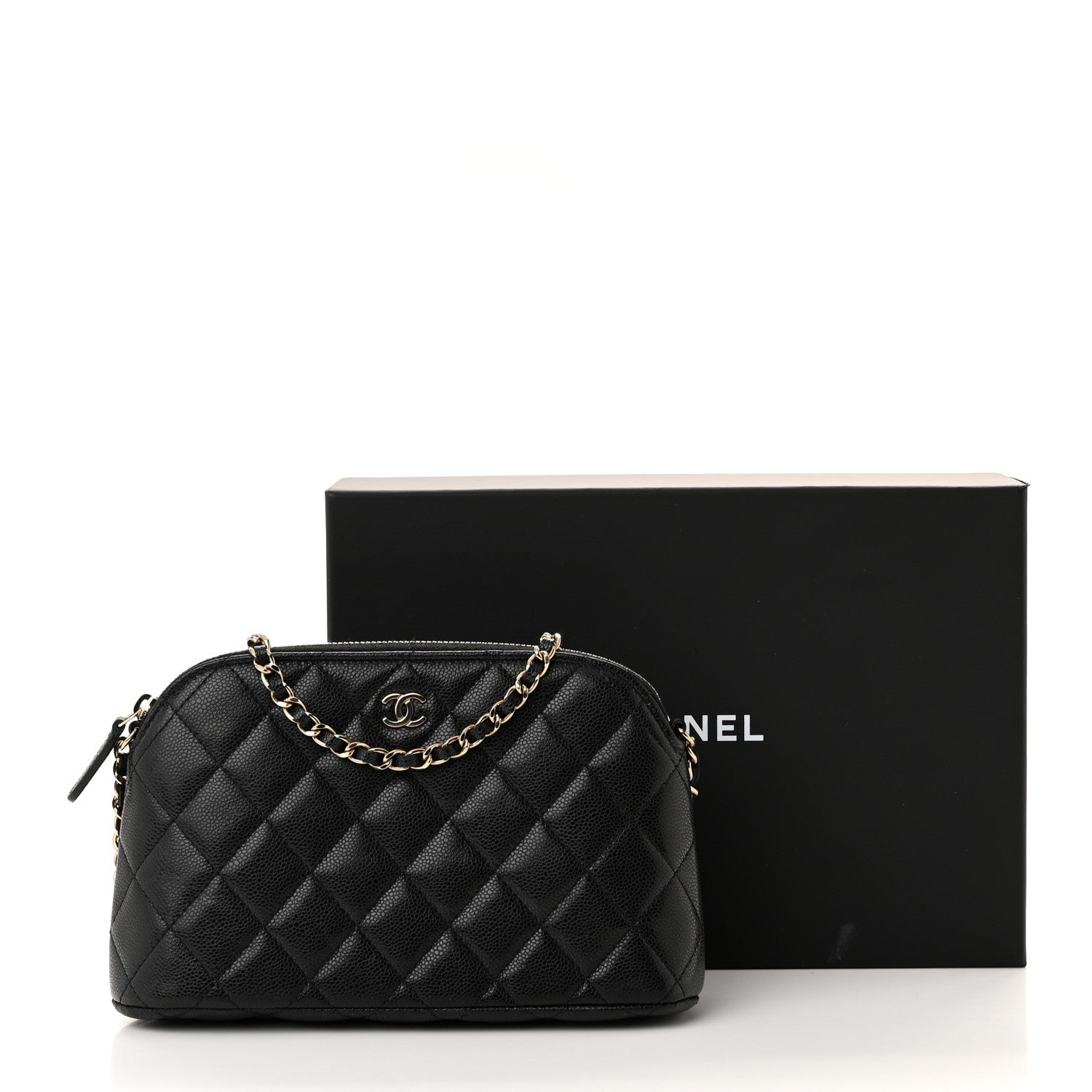 Chanel Caviar Quilted Classic Clutch With Chain Black 11 of 11